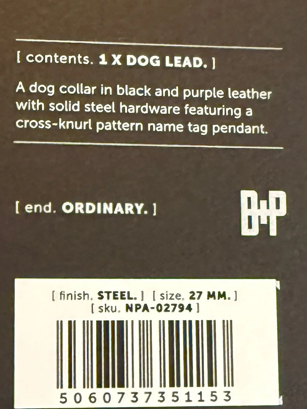 BUSTER + PUNCH Leather Dog Leash With Steel Clasp